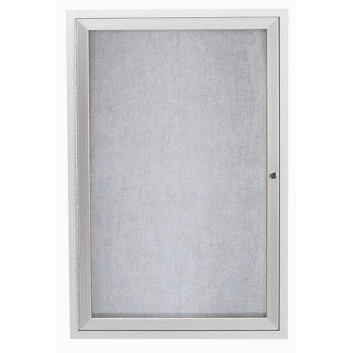 AARCO Outdoor Illuminated Enclosed Wall Mounted Bulletin Board