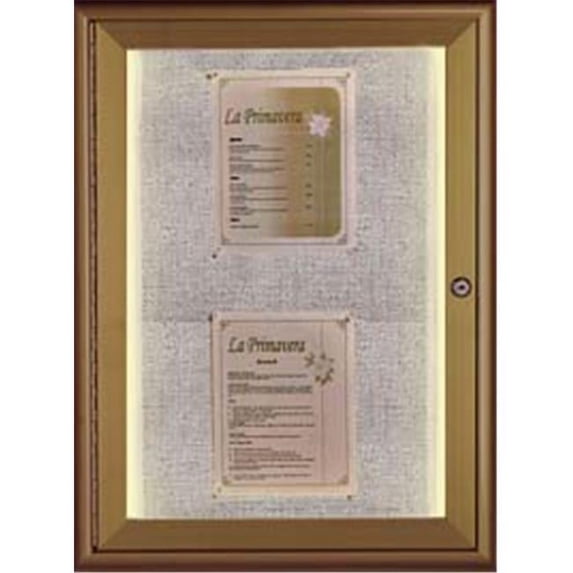 AARCO Products LOWFC2418LB Indoor-Outdoor Waterfall Series Enclosed Bulletin Board with LED Lighting