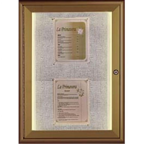 AARCO Products LOWFC3624 Indoor-Outdoor Waterfall Series Enclosed Bulletin Board with LED Lighting