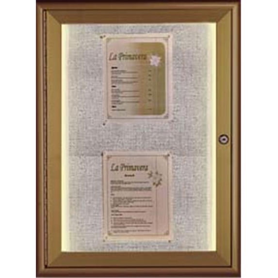 AARCO Products LOWFC3624G Indoor-Outdoor Waterfall Series Enclosed Bulletin Board with LED Lighting