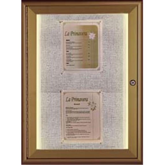 AARCO Products LOWFC3648LB Indoor-Outdoor Waterfall Series Enclosed Bulletin Board with LED Lighting