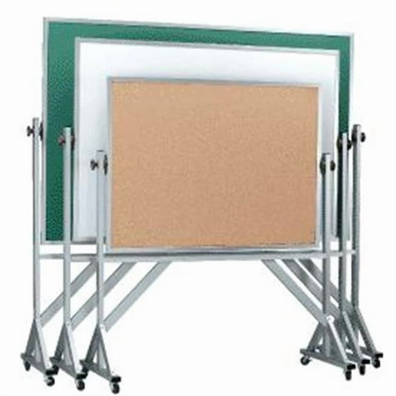 AARCO Products RC3648G Red Oak Revolving Composition Chalkboard on Both Sides