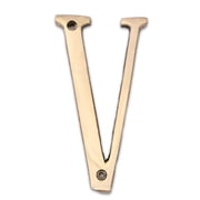 AARGKRAFT 4 Brass House Hotel Door Name - Wall Door Plaque Alphabet Letter V - Size 4 Inches