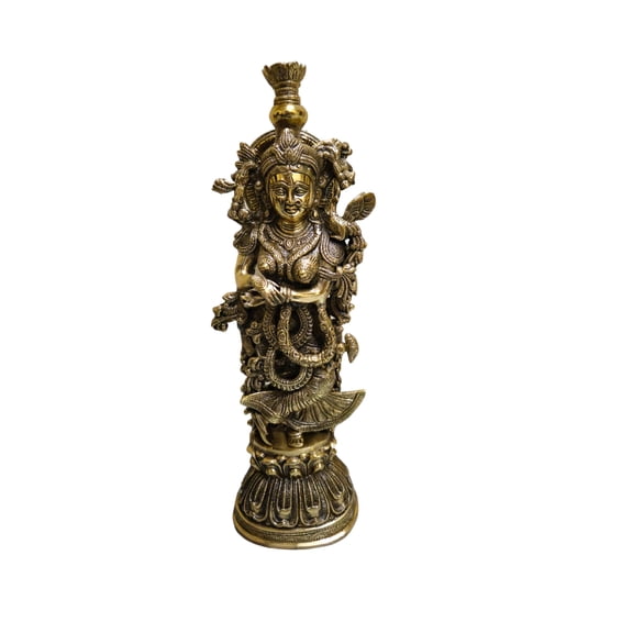AARGKRAFT Brass Radha Rani Idol Radha Radhey Maa Sculpture Idol Showpiece for Home Office Temple, Height - 21 Inches