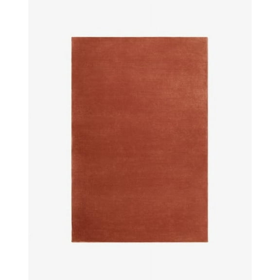 AARISH RUGS New Zealand Wool Hand-Tuffted Grand Brick Red Area Rug For Living Room, Bedroom Any Room,(4X6 ft)