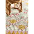 thumbnail image 1 of AARISH RUGS Yellow Geometric Non-Slip Backing Modern Rug - Tufted Wool Area Rug for Living Room, Bedroom, Any Room and Hallway (4X7 ft), 1 of 5