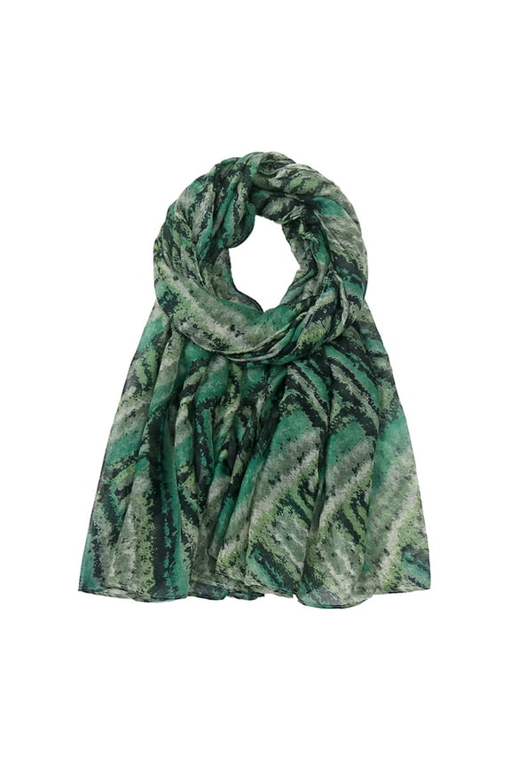 Flower Print Long Scarves shawl Muslim Baotou Scarf for Women