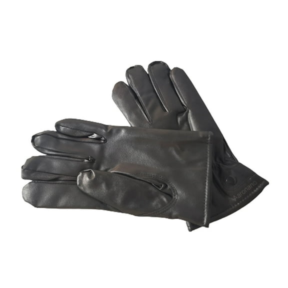 AARONANO Mens Black Gloves Leather Warm Thermal Lined