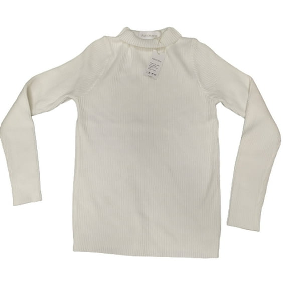 AARONANO White Pullover Sweater Women's Turtleneck Long Sleeve Tops