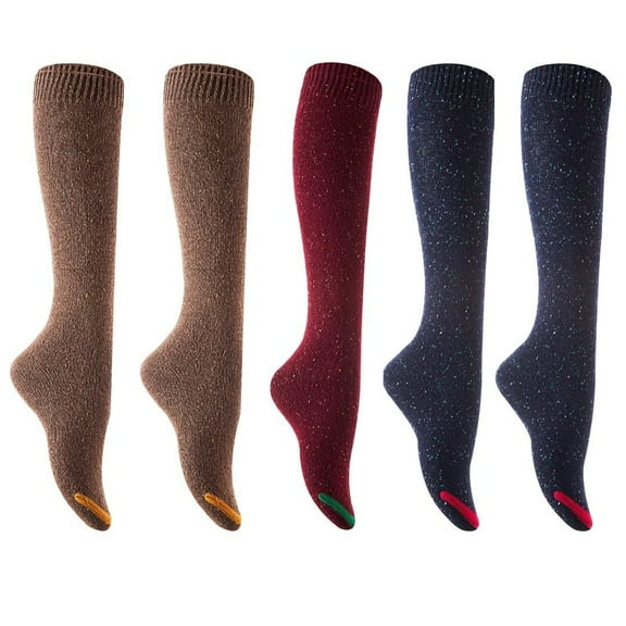 AATMart Attractive Women's 5 Pairs Lightweight Moisture Wicking & Extra Soft Knee High Cotton Socks Size 6-9 M158212Assorted