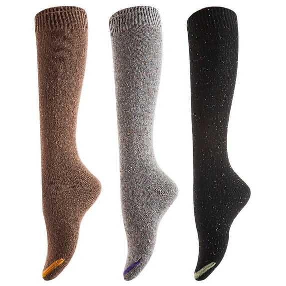 AATMart Attractive Women's 5 Pairs Moisture Wicking & Extra Soft Knee High Cotton Socks Size 6-9 M1582125 Color