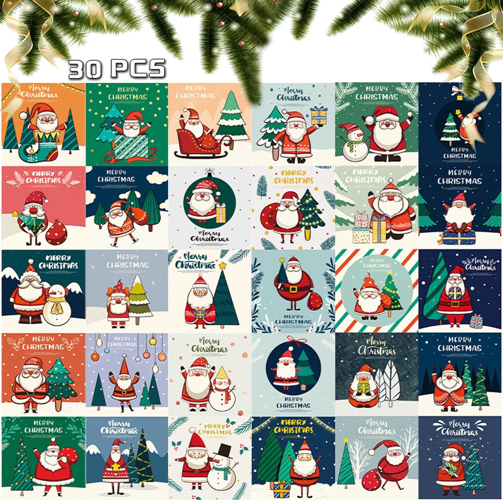 AATTCIF Christmas Cards 30 Assorted Designs Greeting Card Set Bulk