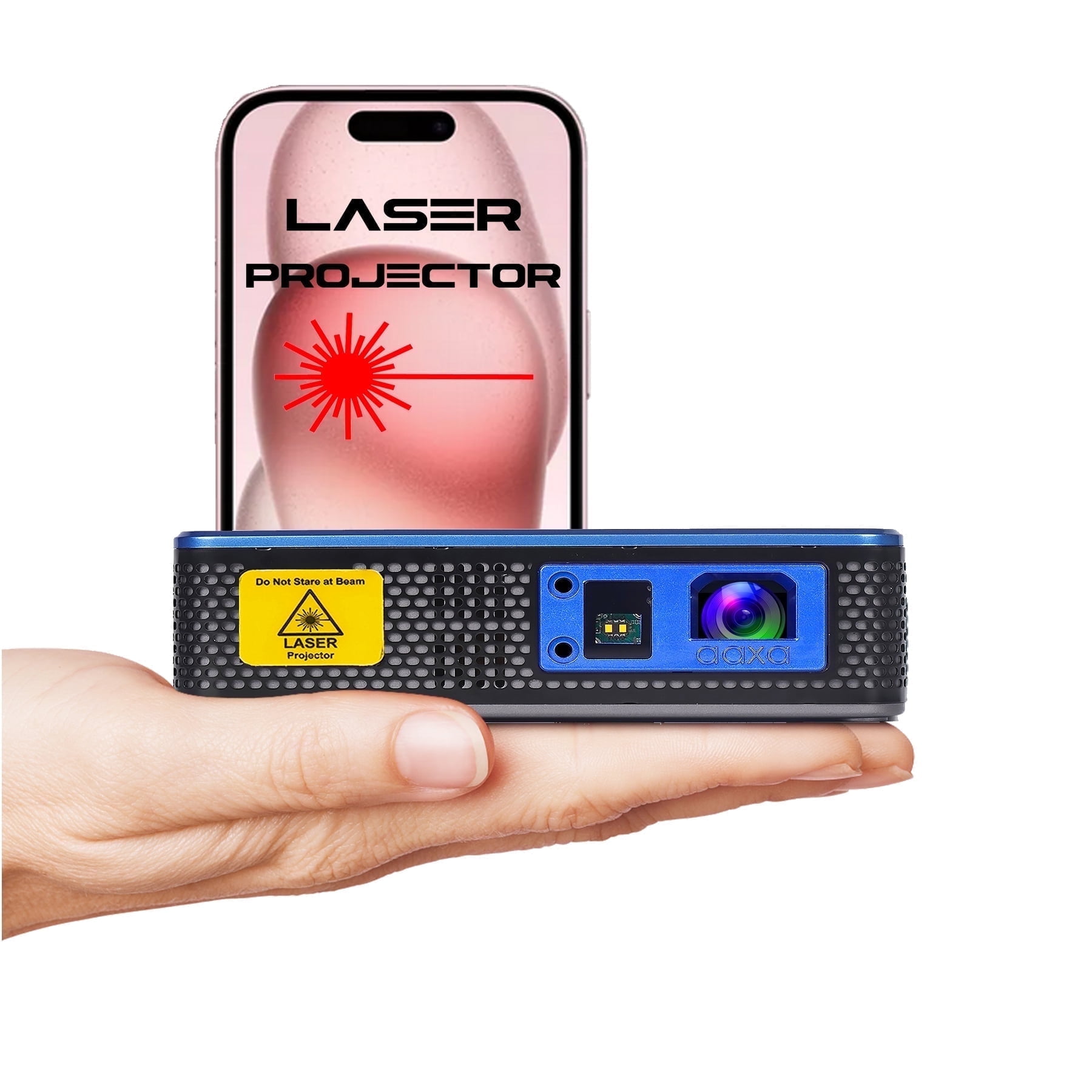 AAXA M8 Laser Projector Worlds Brightest Battery 4K Laser Projector, 1200 Laser Lumens, 150 Min battery, AutoKeystone, Efocus, Android Onboard, Wireless/USBC Mirroring, HDMI