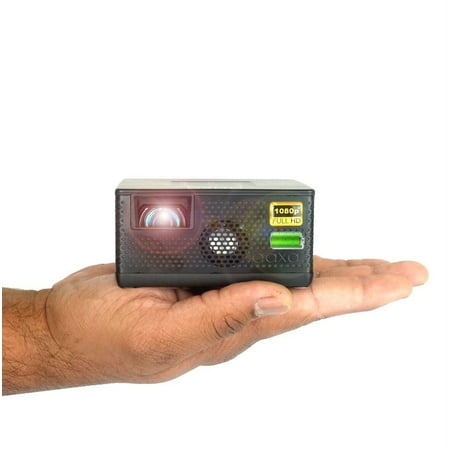 AAXA P400 Short Throw Mini Projector with 2 Hour Battery, Native 1080p, HDMI, Onboard Media Player