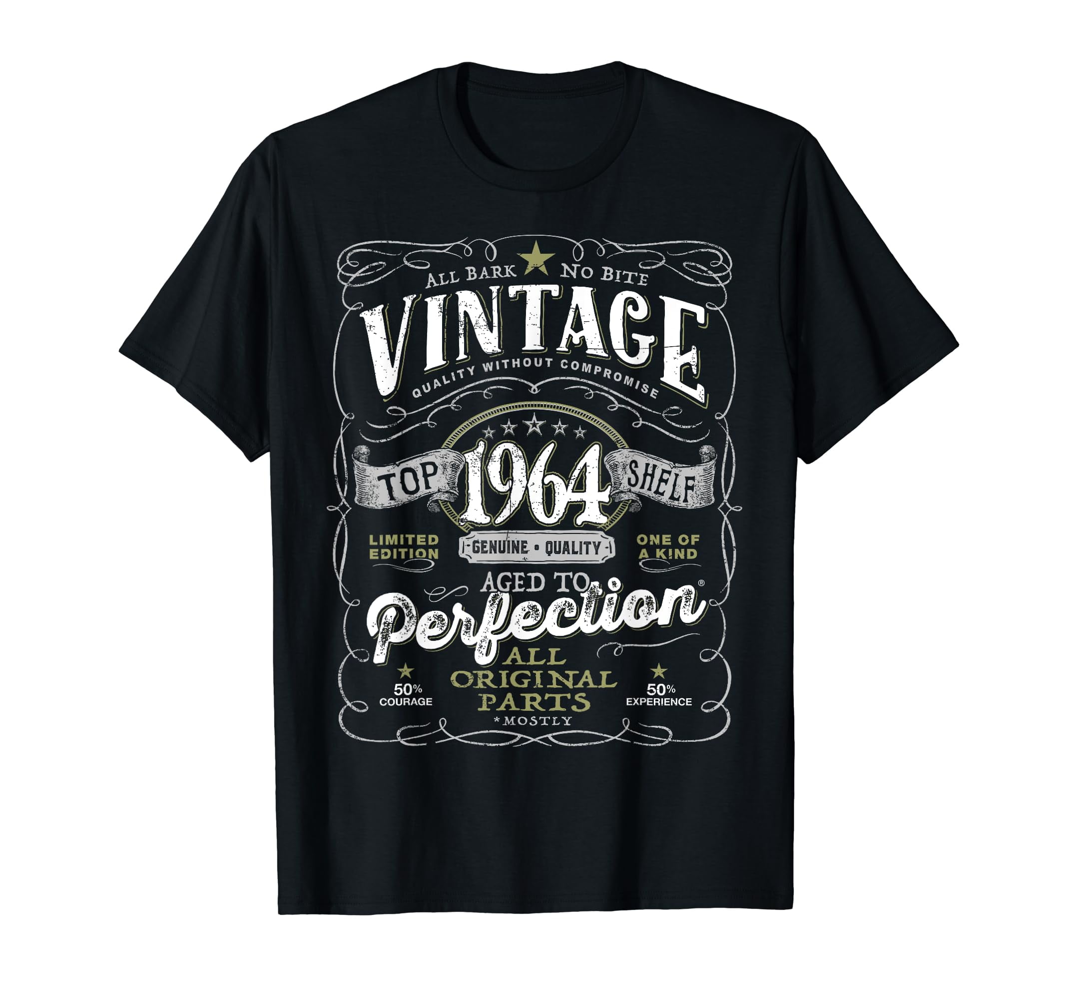 AAXMLBQ 60th Birthday Tee for Men, Vintage 1964 Aged to Perfection ...