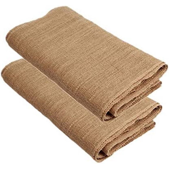 AAYU 14 Inch x 15 feet - 2 pcs Pack Total 10 Yards, Wide Burlap Table Runner (14 inch x 180 inch). Burlap Fabric Runner for Rustic Party Dinning Settings, Juteburlap 100% Natural Product