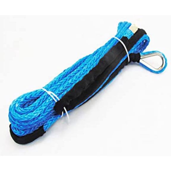 AAYU Brand - Synthetic Winch Rope 1/2 Inch X 50 ft Blue | Recovery Cable for ATV UTV SUV 4 Truck Hitch, Boat Trailer, Tow Rope, Ramsey Replacements