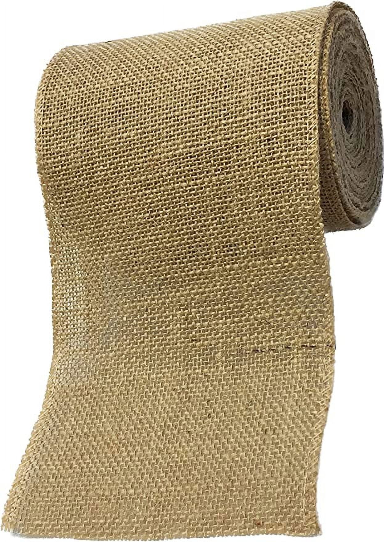 3-Pack Burlap Fabric Ribbon Natural Roll DIY (6inch x 15yards) Tree Protector Wrap Plant Bandage Packing Winter Proof, Craft & Hobby Fabric, Warm