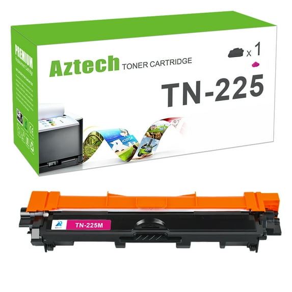 AAZTECH 1-Pack Compatible Toner Cartridge for Brother TN225 TN-225M HL-3140CW HL-3150CDW HL-3170CDW MFC-9130CW MFC-9330CDW DCP-9020CDW Printer Ink (Magenta)