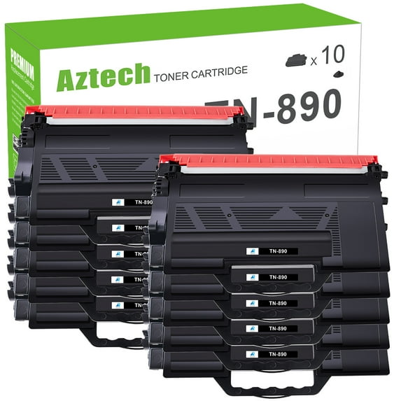 AAZTECH 10-Pack Compatible Toner Cartridge for Brother TN-890 HL-1110 1110E 1110R 1112 1112E 1112R 1210W 1212W (Black)