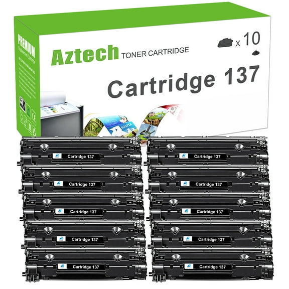 AAZTECH 10-Pack Compatible Toner Cartridge for Canon 137 imageCLASS MF211 MF212w MF216n MF217w MF229dw MF247dw MF244dw Printer Ink (Black)