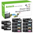 thumbnail image 1 of AAZTECH 10-Pack Compatible Toner Cartridge for Xerox 106R02759 Phaser 6020 6022, WorkCentre 6025 6027 (4*Black,2*Cyan,2*Magenta,2*Yellow), 1 of 10