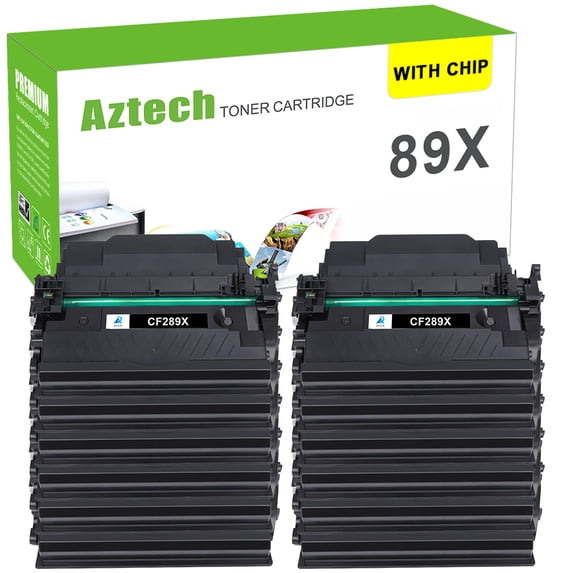 AAZTECH 12-Pack Compatible Toner Cartridge with Chip for HP CF289X 89X LaserJet Enterprise MFP M528dn M528f M528c M528z M507x M507dn Printer Ink (Black)