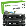 thumbnail image 1 of AAZTECH 2-Pack Compatible Toner Cartridge for HP CB436A CB435A CE285A Canon 125 LaserJet P2030 P2035 P2035N P2050 P2055D P2055DN P2055X (Black), 1 of 9