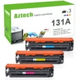 thumbnail image 1 of AAZTECH 3-Pack Compatible Toner Cartridge with Chip for HP CF211A CF212A CF213A 131A Work with LaserJet Pro 200 color M251n M251nw MFP M276n M276nw Printer (Cyan,Magenta,Yellow), 1 of 10