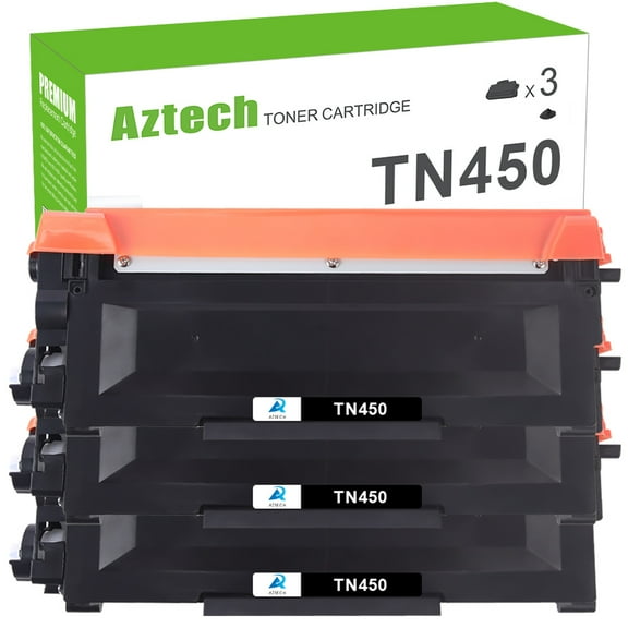 AAZTECH 3-Pack Compatible Toner Cartridge for Brother TN-450 HL-2230 HL-2270DW HL-2280DW DCP-7065DN MFC-7360N MFC-7860DW Printer (Black)