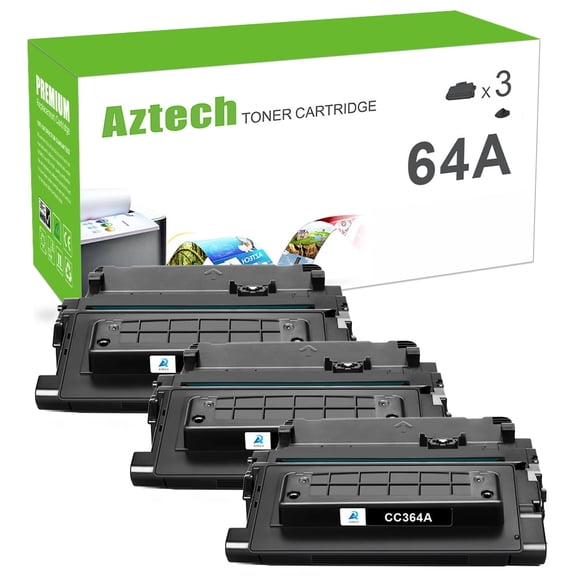AAZTECH 3-Pack Compatible Toner Cartridge for HP CC364A 64A for LaserJet P4014 P4015n P4015x P4515n P4515x Printer (Black)