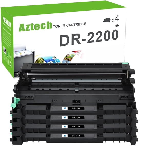 AAZTECH 4-Pack Compatible Drum Unit for Brother DR-350 HL-2140 2150 2150N 2170 2170W (Black)