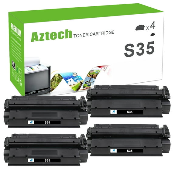 AAZTECH 4-Pack Compatible Toner Cartridge for Canon S35(NA) LBP3200 LBP3210 (Black)