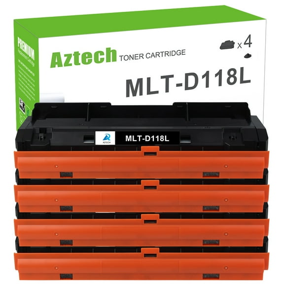 AAZTECH 4-Pack Compatible Toner Cartridge for Samsung MLT-D118L MLTD118L 118L Printer Ink (Black)