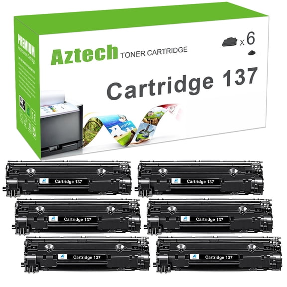 AAZTECH 6-Pack Compatible Toner Cartridge for Canon 137 imageCLASS MF211 MF212w MF216n MF217w MF229dw MF247dw MF244dw (Black)