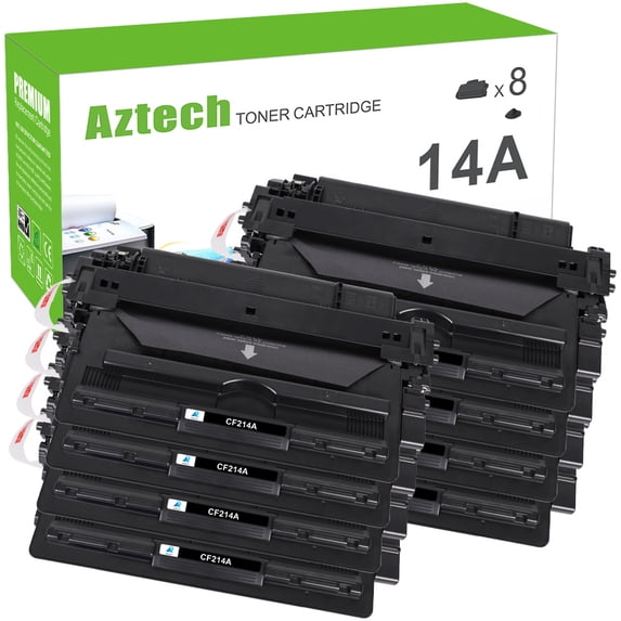 AAZTECH 8-Pack Compatible Toner Cartridge for HP CF214A LaserJet Enterprise MFP M725dn M725f M725z M725z+LaserJet Enterprise 700 M712n M712dn M712xh (Black)