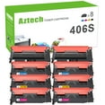 thumbnail image 1 of AAZTECH 8-Pack Compatible Toner Cartridge for Samsung CLT-K406S K406 CLP-360 CLP-365W CLX-3305FW C460W C410W with Chip (2*Black,2*Cyan,2*Magenta,2*Yellow), 1 of 10