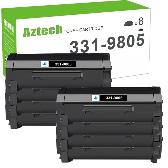AAZTECH 8-Pack Compatible Toner Cartridge for Dell M11XH 331-9805 B2360d B2360dn B3460dn B3465dn B3465dnf Printer Ink (Black)