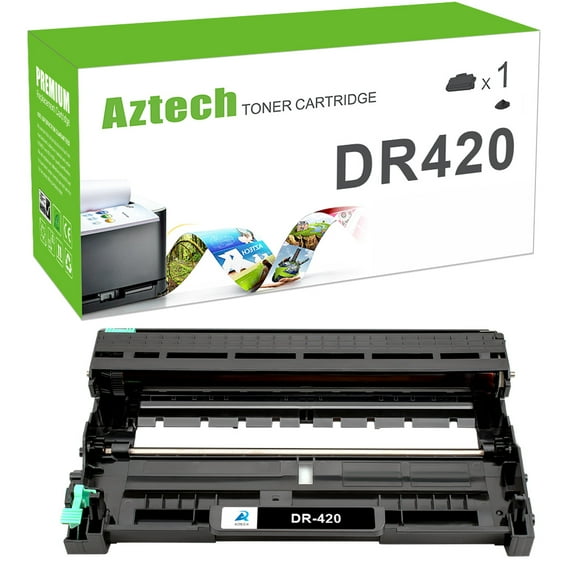 A AZTECH Compatible Drum Unit for Brother DR-420 DR420 DCP-7060D DCP-7065DN HL-2130 HL-2132 HL-2220 HL-2230 HL-2240 HL-2242 (Black, 1-Pack)