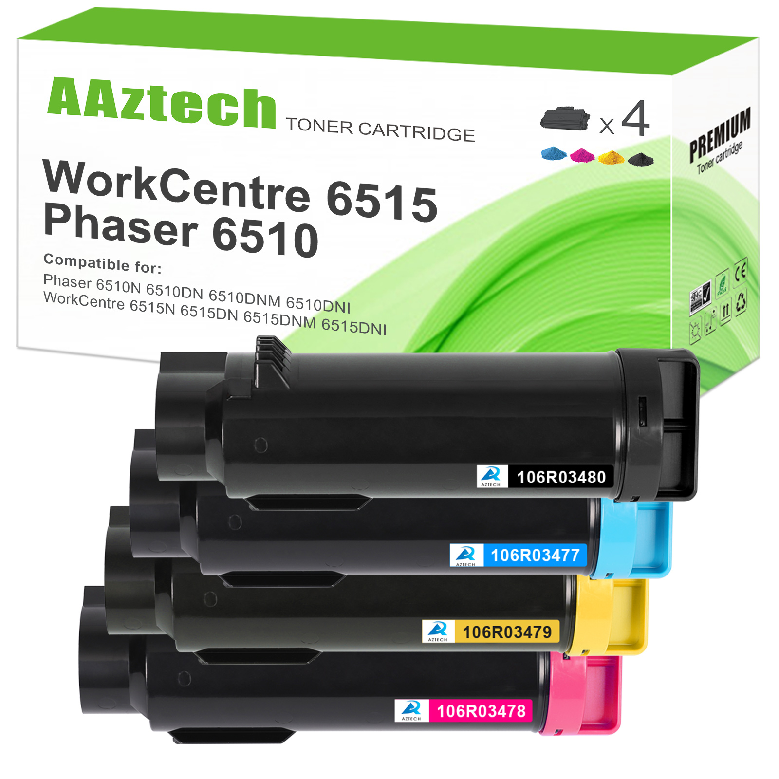 LD Compatible Xerox 106R03480 Set of 2 HighYield Black Toner