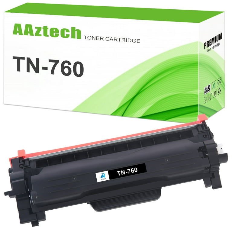 AAZTECH Compatible Toner Cartridge for Brother TN760 TN-760 Work with HL-L2395DW  MFC-L2750DW HL-L2390DW HL-L2350DW MFC-L2710DW Printer (Black,1-Pack) 