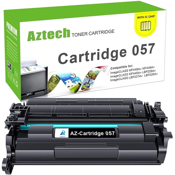 AAZTECH Compatible Toner Cartridge with Chip for Canon 057 CRG-057 Printer Ink (Black, 1-Pack)