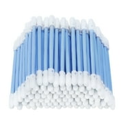 AAwipes 3" Foam Cleaning Swabs Double Ended with Round Heads [New] (100pcs, Blue, 3.2 mm Head, 76 mm Length), Double-Headed Q Tip Foam Swab Cleaning Sticks for Cleaning Tiny Grooved Areas (D7220C)