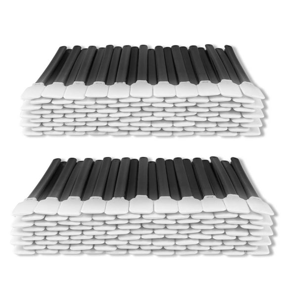 AAwipes 4.92" Wide Square Foam Swabs (200 pcs, Large Flat Square Foam Head 13.5 mm/0.53", Knitted Polyester, Black) Cleanroom Lint Free Wide Foam Cleaning Swabs (A5125BLK)