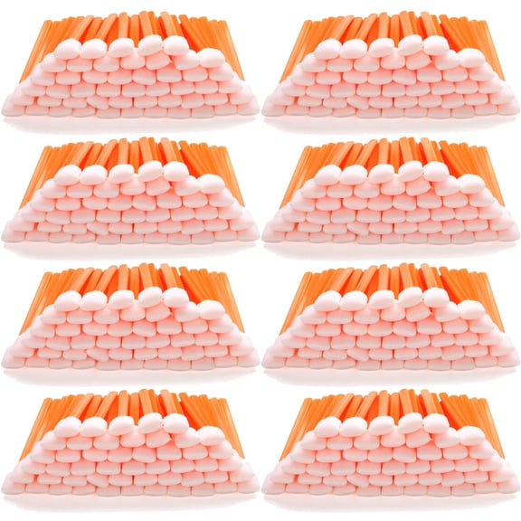 AAwipes Foam Cleaning Swab Sticks (200 pcs Large Rectangular Foam Tips, 5.25", Orange) Cleanroom Cleaning Swab Sponge Stick for Inkjet Printer, Optical Instruments