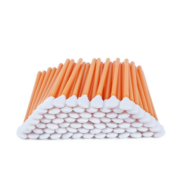 AAwipes Lab Polyester Swabs 6.3" (100 pcs, Orange, Length/Swab Head Width=160 mm/6.5 mm) Long Cleaning Swabs Multipurpose Purpose Cleanroom Swab Sticks (A5157A)