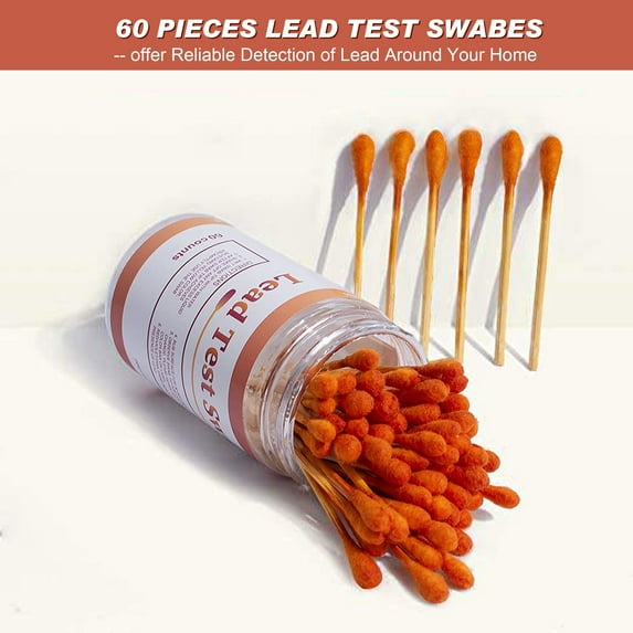 AAwipes Lead Test Swab Kit (60 Rapid Home Testing Swabs) 30-Second Results. Dip in Water. Home Use for All Surfaces - Painted, Dishes, Toys, Jewelry, Metal, Ceramics, Wood (LS60)