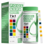 AAWipes Pool Test Strips 7-in-1 Water Testing Kit for pH, Chlorine, Bromine, Alkalinity, Acid, Hardness - 150 Strips