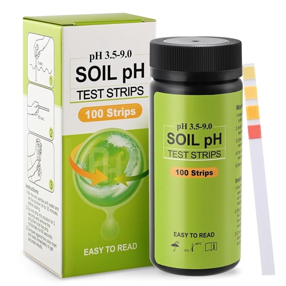 AAWipes Soil pH Test Strips for Garden, Lawn & Plant Soil Testing, 100 Strips