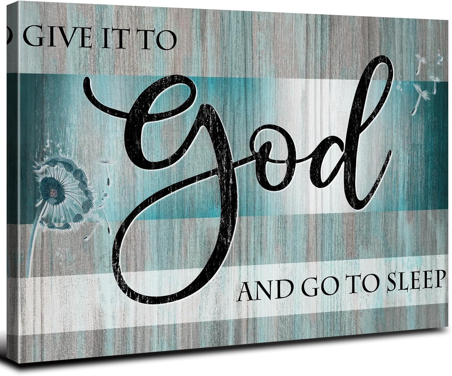 AAzaqTin-Christian Bible Verses Wall Art Teal Wall Decor Scripture ...